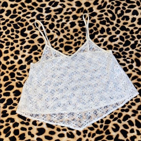 American Eagle Outfitters Tops - AE Crochet lace flower top XS